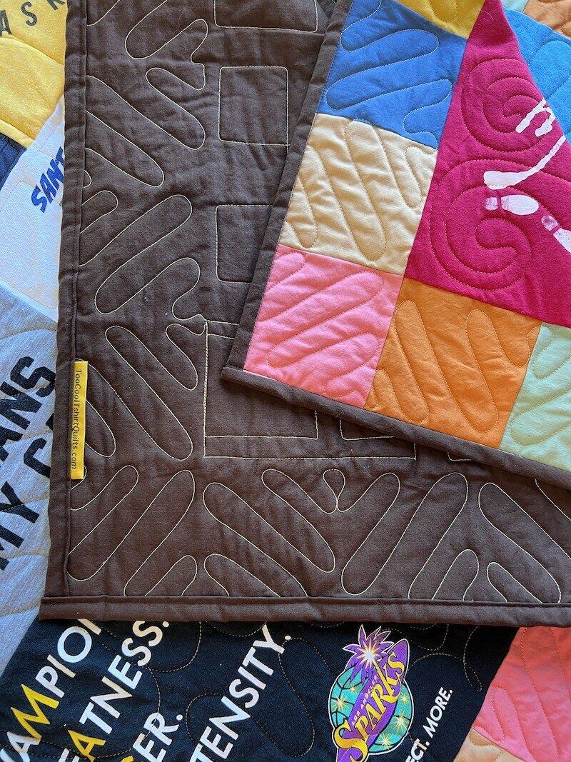 A Quick Explanation of a T-shirt's Quilt Backing & Binding